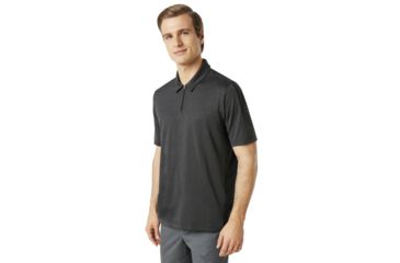 Image of Oakley Perf Ellipse Golf Polo Short Sleeve - Mens, Jet Black Heather, Large 434340-01S-L