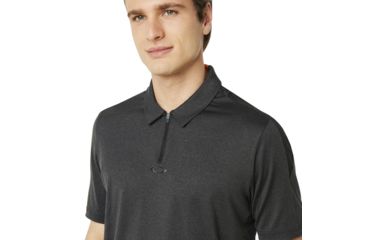 Image of Oakley Perf Ellipse Golf Polo Short Sleeve - Mens, Jet Black Heather, Large 434340-01S-L