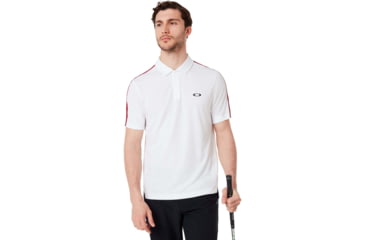 Image of Oakley Perforated Solid Polo - Mens, White, Extra Large, 434399-100-XL