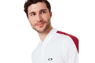 Image of Oakley Perforated Solid Polo - Mens, White, Extra Large, 434399-100-XL