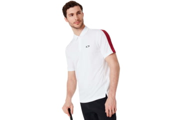 Image of Oakley Perforated Solid Polo - Mens, White, Extra Large, 434399-100-XL