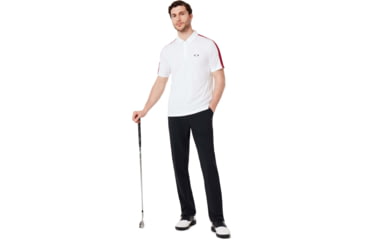 Image of Oakley Perforated Solid Polo - Mens, White, Extra Large, 434399-100-XL