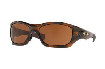 Image of Oakley Pit Bull Asian OO9161 Sunglasses 916101-57 - Brown Tortoise Frame, Dark Bronze Lenses