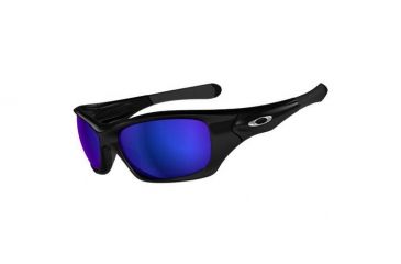 Image of Oakley Pit Bull Sunglasses - Polished Black Frame w/ Shallow Blue Polarized Lenses OO9127-10