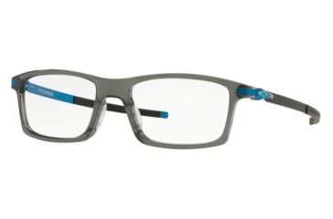 Image of Oakley PITCHMAN OX8050 Eyeglass Frames 805012-55 - Polished Grey Smoke Frame, Clear Lenses