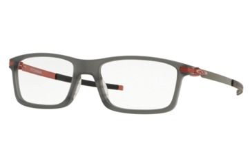 Image of Oakley PITCHMAN OX8050 Eyeglass Frames 805013-55 - Matte Grey Smoke Frame, Clear Lenses