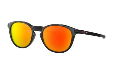Image of Oakley PITCHMAN R OO9439 Sunglasses 943905-50 - Polished Black Frame, Prizm Ruby Polarized Lenses