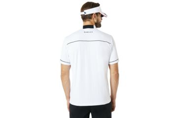 Image of Oakley Polo Contrast Colar Detail Short Sleeve - Mens, Blackout, Large 434277-02E-L