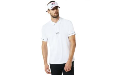 Image of Oakley Polo Contrast Colar Detail Short Sleeve - Mens, Blackout, Large 434277-02E-L