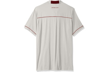 Image of Oakley Polo Contrast Colar Detail Short Sleeve - Mens, Light Grey, Medium, 434277-202-M