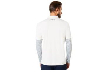 Image of Oakley Polo Shirt Long Sleeve Printed Sleeve - Mens, Arctic White, Large, 434225-10R-L