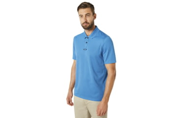 Image of Oakley Polo Shirt Short Sleeve Perforated - Mens, Blackout, Large 434224-02E-L