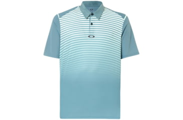 Image of Oakley Polo Shirt Short Sleeve Striped Ellipse - Mens, Ore, Medium, 434229-6BQ-M
