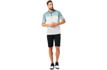 Image of Oakley Polo Shirt Short Sleeve Sublimated Jacquard - Mens, Light Grey, Extra Large, 434222-202-XL