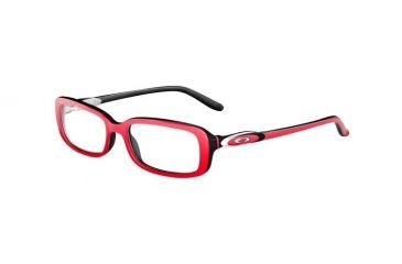 Image of Oakley Premonition Single Vision Rx Eyeglasses, Size 50 - Red/Black Frame OX1061-0450
