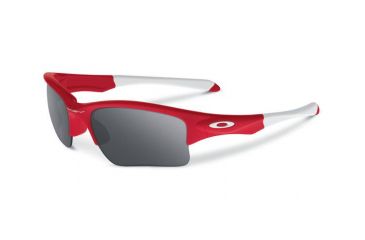 Image of Oakley Quarter Jacket Kids Sunglasses Redline Frame, Black Iridium Lens OO9200-08