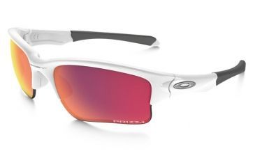 Image of Oakley Quarter Jacket Sunglasses Polished White Frame, Prizm Baseball Out Lens-OO9200-09
