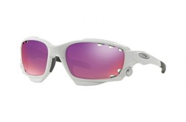 Image of Oakley Racing Jacket LiveStrong Sunglasses w/ Prescription Lenses OO9171-917132-62 - Lens Diameter 62 mm, Frame Color Matte White