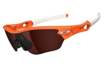 Image of Oakley Radar Edge Sunglasses, Orange Flare Frame, VR28 Black Iridium Lens OO9184-08