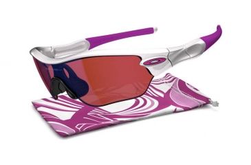Image of Oakley Radar Edge Sunglasses, Breast Cancer Awareness - Pearl Frame, G30 Iridium OO9184-10