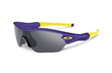 Image of Oakley Radar Edge Sunglasses, Royalty Purple Frame, Black Iridium Lens OO9184-14