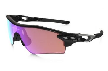 Image of Oakley Radar Lock Sunglasses Polished Black Frame, Prizm Golf and Slate Iridium Lens-OO9181-42