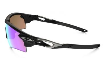 Image of Oakley Radar Lock Sunglasses Polished Black Frame, Prizm Golf and Slate Iridium Lens-OO9181-42