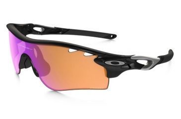 Image of Oakley Radar Lock Sunglasses Polished Black Frame, Prizm Trail &amp; Clear Vented Lens-OO9181-41