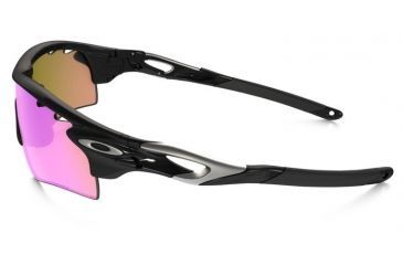 Image of Oakley Radar Lock Sunglasses Polished Black Frame, Prizm Trail &amp; Clear Vented Lens-OO9181-41