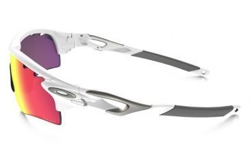 Image of Oakley Radar Lock Sunglasses Polished White Frame, Prizm Road &amp; Persimmon Vented Lens-OO9181-40