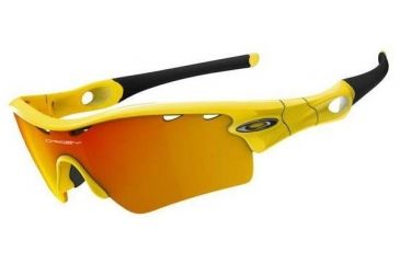 Image of Oakley Radar Path Lemon Peel Frame w/ Fire Iridium Vented Lenses Sunglasses 09-748