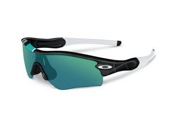 Image of Oakley Radar Path Mens Sunglasses Polished Black Frame, Jade Iridium Lens 26-268