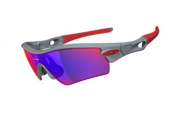 Image of Oakley Radar Path Mens Sunglasses Polished Fog Frame, Positive Red Iridium Lens 09-757
