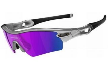 Image of Oakley Radar Path White Chrome Frame w/ Blue Iridium Lenses Sunglasses 09-673