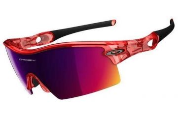 Image of Oakley Radar XL Blades Crystal Red Frame w/ + Red Iridium Lenses Sunglasses 09-750