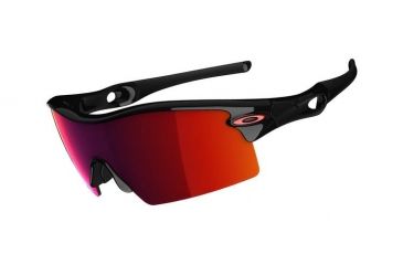 Image of Oakley Radar XL Blades Polished Black Frame w/ Light +Red Lenses Men's Prescription Sunglasses 09-744
