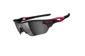 Image of Oakley Radarlock Edge Asian Fit Womens Sunglasses, Polished Black Frame, Slate Iridium Lens OO9209-02