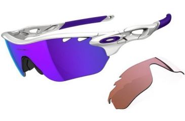 Image of Oakley Radarlock Edge Sunglasses, Polished White OO9183-01