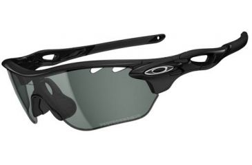 Image of Oakley Radarlock Edge Sunglasses, Polished Black &amp; Clear OO9183-05