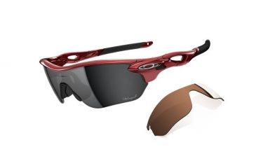 Image of Oakley Radarlock Edge Womens Sunglasses Groupie Frame, OO Grey Polarized and VR28 Black Iridium Lens OO9183-08