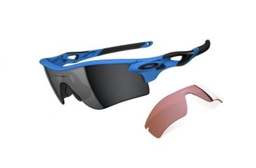 Image of Oakley Radarlock Path Matte Glacier Frame w/ Black Iridium Polarized Lenses Men's Sunglasses OO9181-07