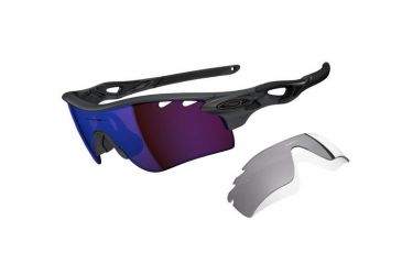 Image of Oakley Radarlock Path Matte Heather Grey Frame w/ G30 Iridium Lenses Men's Sunglasses OO9181-04