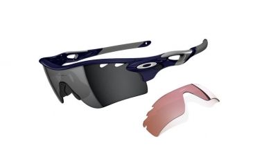 Image of Oakley Radarlock Path Mens Sunglasses Polished Navy Frame, Black Iridium and VR28 Lens OO9181-17