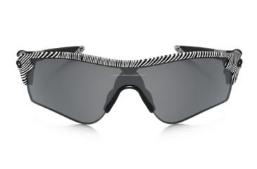 Image of Oakley Radarlock Path Sunglasses Polished White Frame, Black Iridium Polarized &amp; Clear Lens-OO9181-44