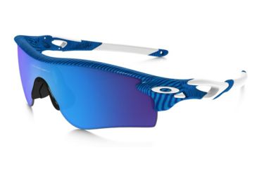 Image of Oakley Radarlock Path Sunglasses Sky Blue Frame, Sapphire Iridium &amp; Black Iridium Lens-OO9181-46