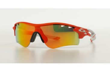 Image of Oakley SI Radarlock Path Progressive Prescription Sunglasses OO9181-918124-38 - Lens Diameter 38 mm, Frame Color Blood Orange