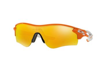 Image of Oakley SI Radarlock Path Progressive Prescription Sunglasses OO9181-918145-38 - Lens Diameter 38 mm, Frame Color Fingerprint Atomic Orange