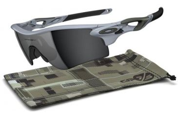 Image of Oakley Radarlock Path Sunglasses - GP75 Matte Blue Ice Frame and Black Iridium Lens OO9181-10