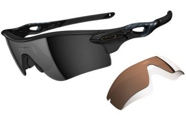 Image of Oakley Radarlock Path Sunglasses - Polished Black Frame and Black Iridium Polarized Lens OO9181-12