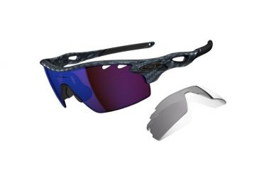 Image of Oakley Radarlock Pitch Carbon Fiber Frame w/ G30 Iridium Polarized Lenses Men's Sunglasses OO9182-05